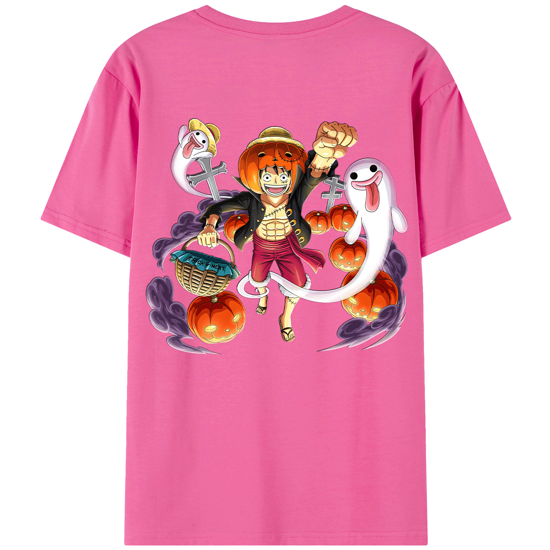 ワンピース モンキー・D・ルフィ ONE PIECE Monkey D. Luffy レディース半袖Tシャツ(バックプリント)